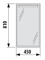 JIKA CLEAR zrcadlo 45 x 81 cm s LED osvětlením, bez vypínače   H4557051731441